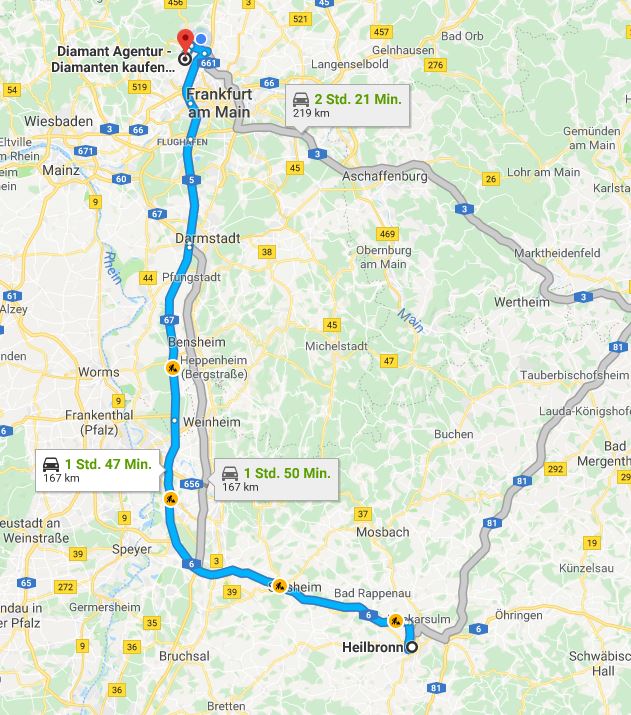 Anfahrt Heilbronn Goldankauf