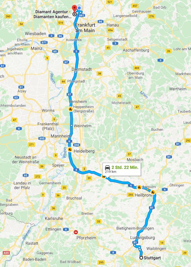 Anfahrt Stuttgart