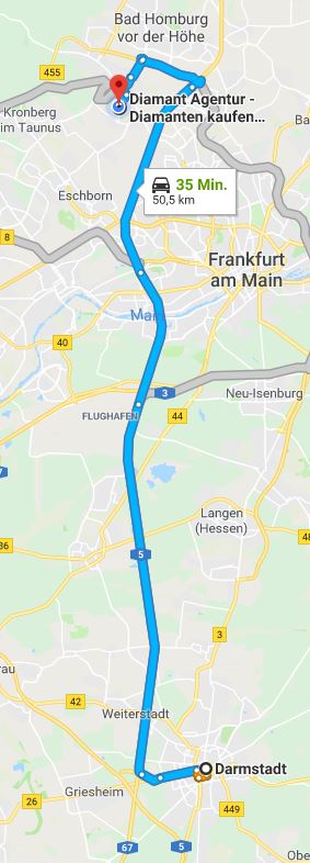 Anfahrt aus Darmstadt