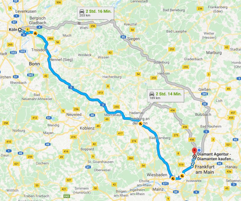 Anfahrt Köln
