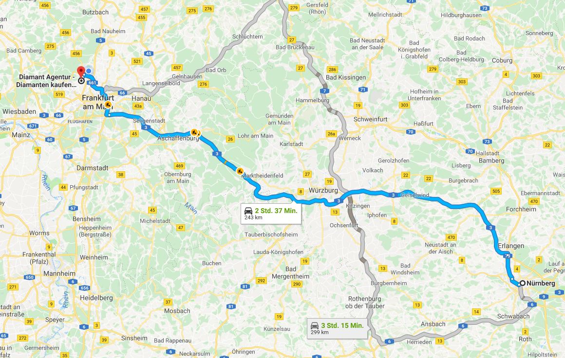 Anfahrt Nürnberg