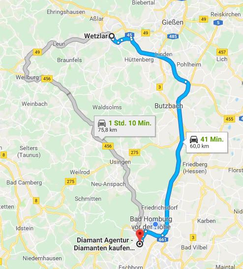 Anfahrt Wetzlar Goldankauf