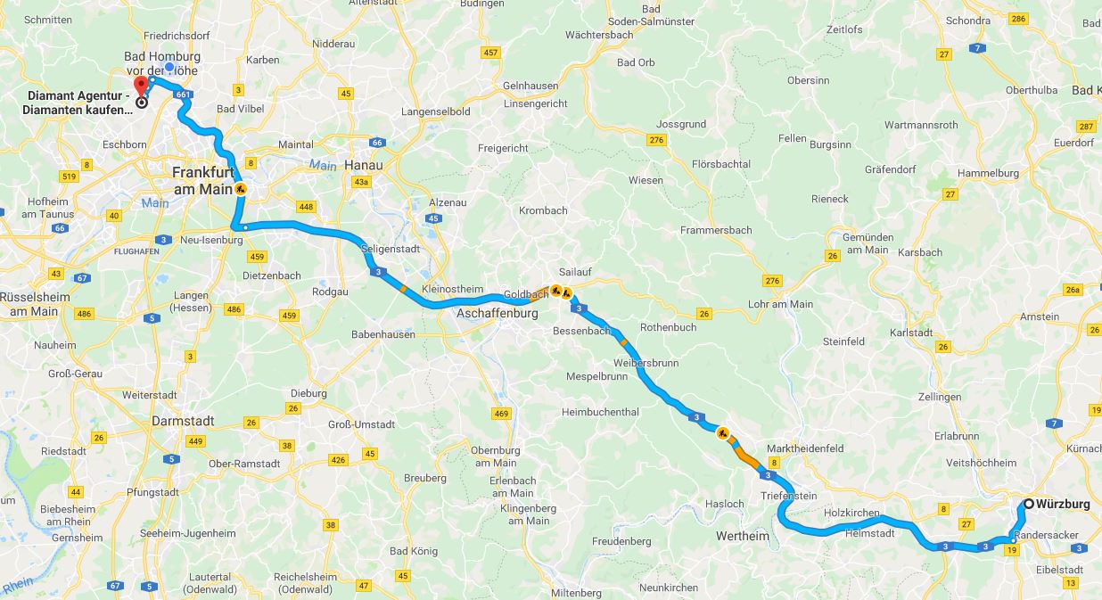 Anfahrt Würzburg